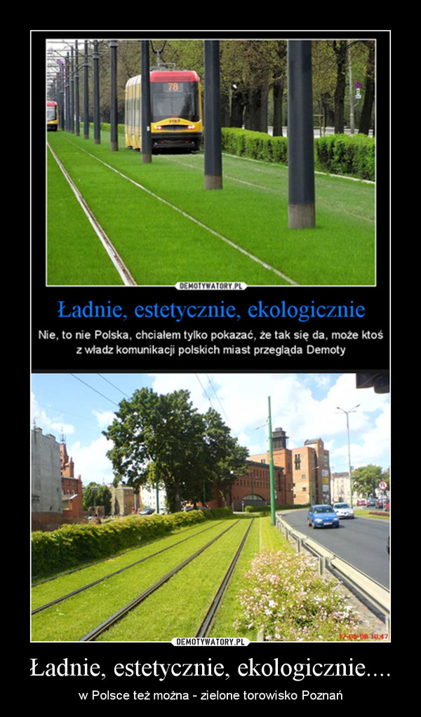 Ładnie, estetycznie, ekologicznie.... – w Polsce też można - zielone torowisko Poznań 