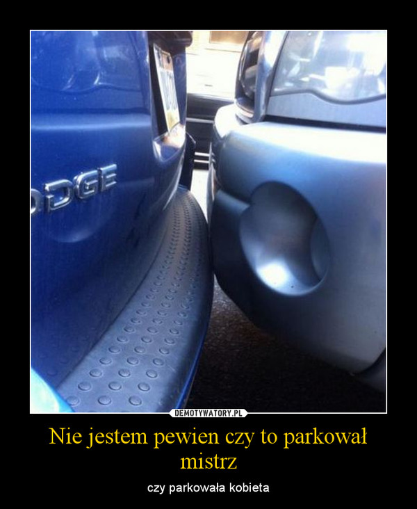 Nie jestem pewien czy to parkował mistrz – czy parkowała kobieta 