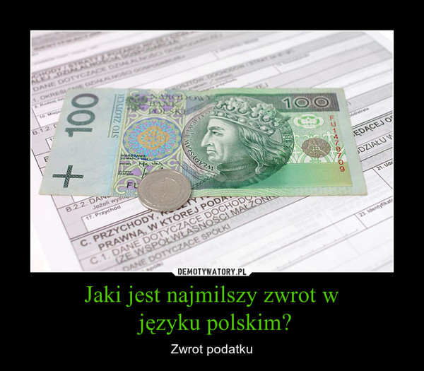 Jaki jest najmilszy zwrot w języku polskim? – Zwrot podatku 