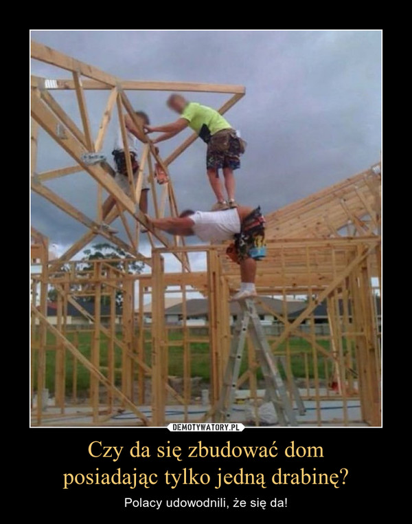 Czy da się zbudować domposiadając tylko jedną drabinę? – Polacy udowodnili, że się da! 