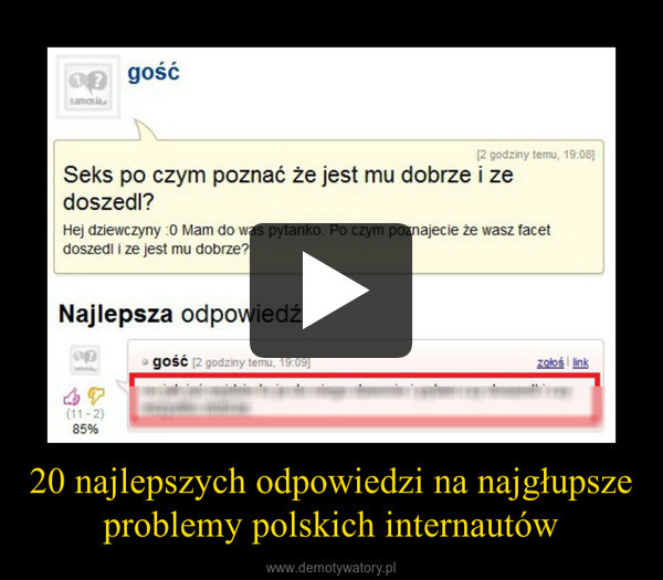 20 najlepszych odpowiedzi na najgłupsze problemy polskich internautów –  