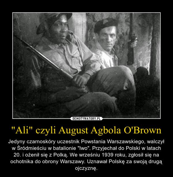 "Ali" czyli August Agbola O'Brown