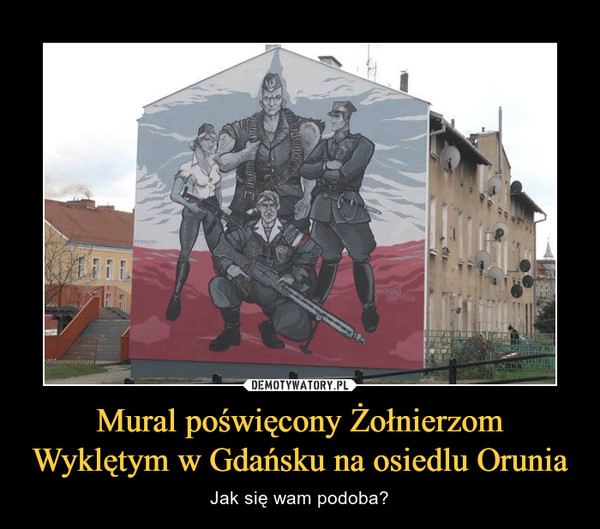 Mural poświęcony Żołnierzom Wyklętym w Gdańsku na osiedlu Orunia – Jak się wam podoba? 