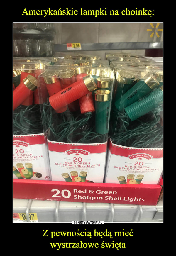 Z pewnością będą miećwystrzałowe święta –  20 red & green shotgun shell lights