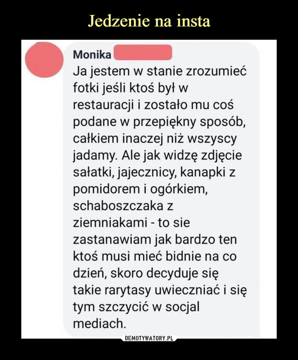 Jedzenie na insta