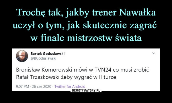  –  Bronisław Komorowski mówi w TVN24 co musi zrobić Rafał Trzaskowski żeby wygrać w II turze