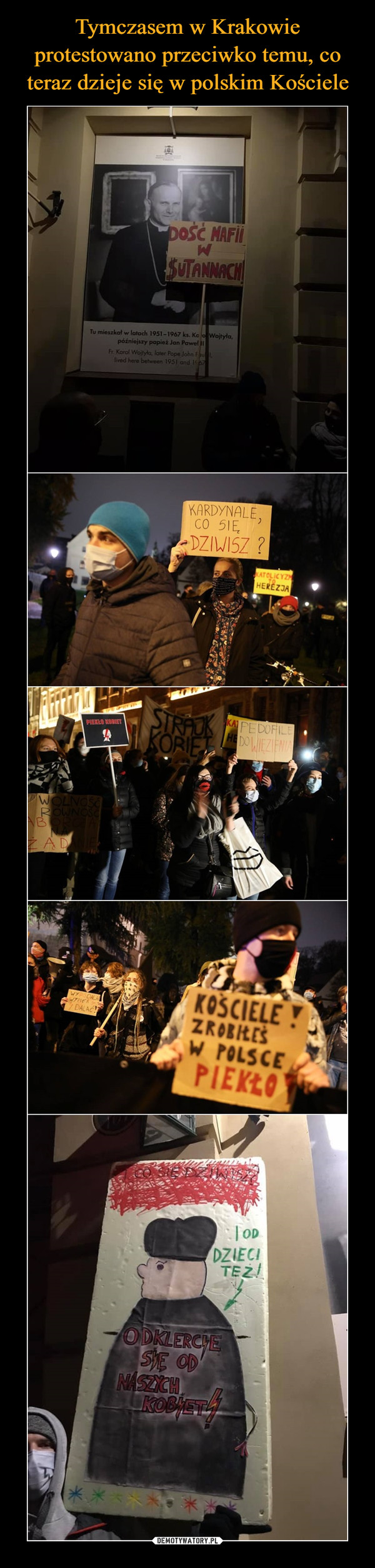 Tymczasem w Krakowie protestowano przeciwko temu, co teraz dzieje się w polskim Kościele