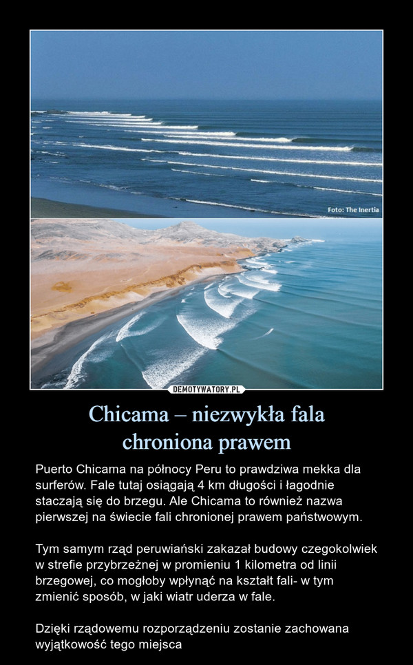 Chicama – niezwykła fala
chroniona prawem