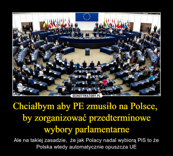 Chciałbym aby PE zmusiło na Polsce,  by zorganizować przedterminowe wybory parlamentarne