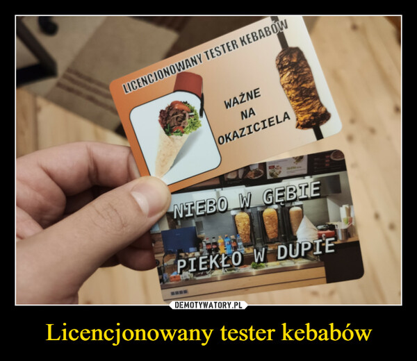 Licencjonowany tester kebabów –  