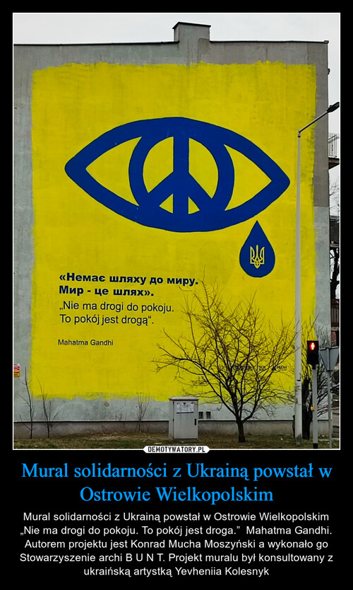 Mural solidarności z Ukrainą powstał w Ostrowie Wielkopolskim