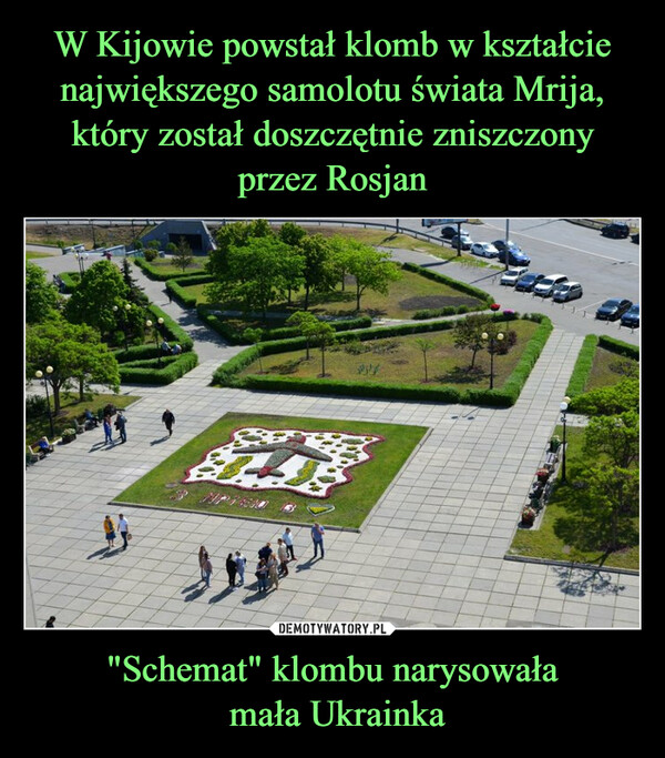 "Schemat" klombu narysowała mała Ukrainka –  