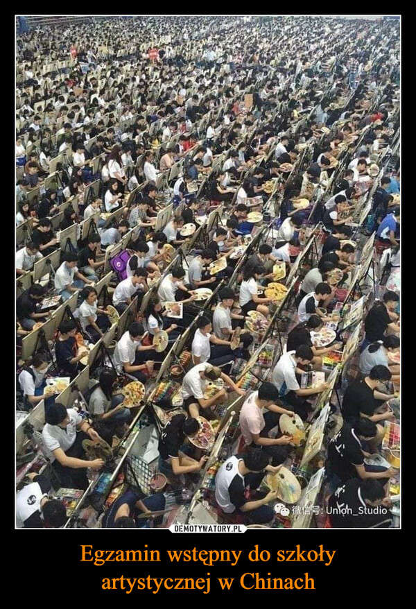 Egzamin wstępny do szkołyartystycznej w Chinach –  