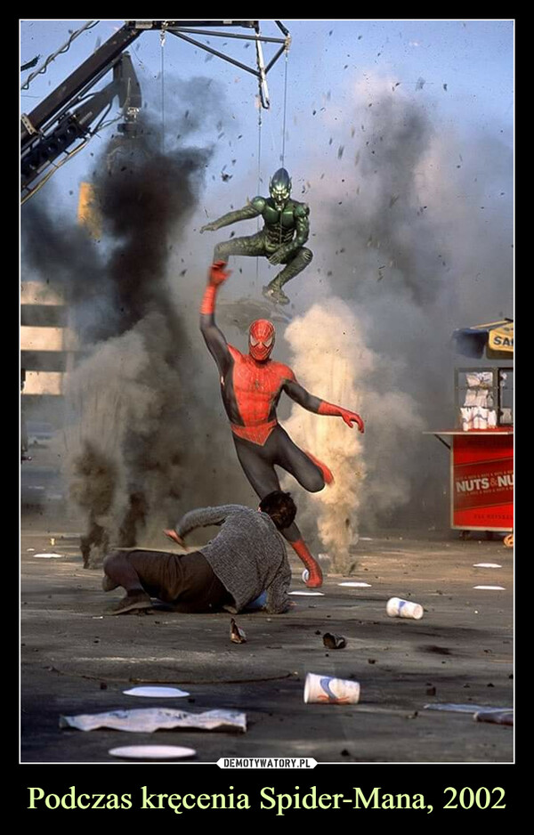 Podczas kręcenia Spider-Mana, 2002