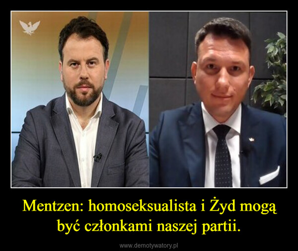 Mentzen: homoseksualista i Żyd mogą być członkami naszej partii. –  