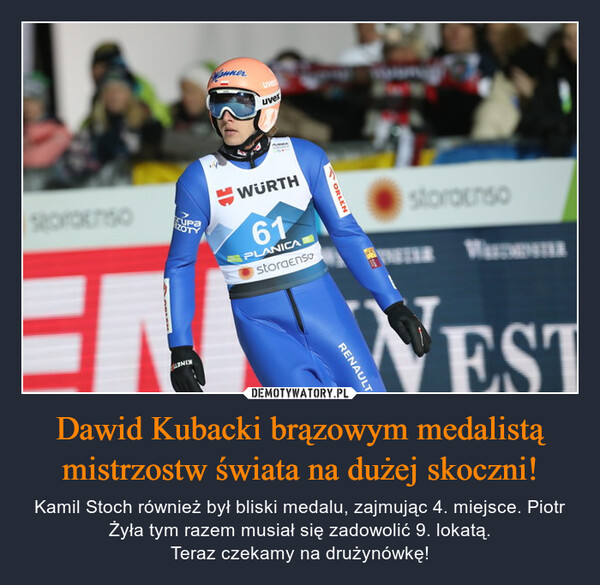 Dawid Kubacki brązowym medalistą mistrzostw świata na dużej skoczni!