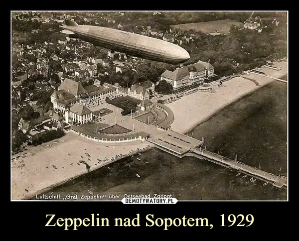 Zeppelin nad Sopotem, 1929