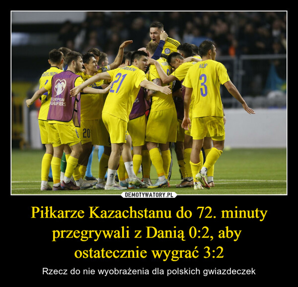 Piłkarze Kazachstanu do 72. minuty przegrywali z Danią 0:2, aby ostatecznie wygrać 3:2 – Rzecz do nie wyobrażenia dla polskich gwiazdeczek AKSYLYKOSEUROPEANUALIFIERS620BERKOV21RS43ALIP3