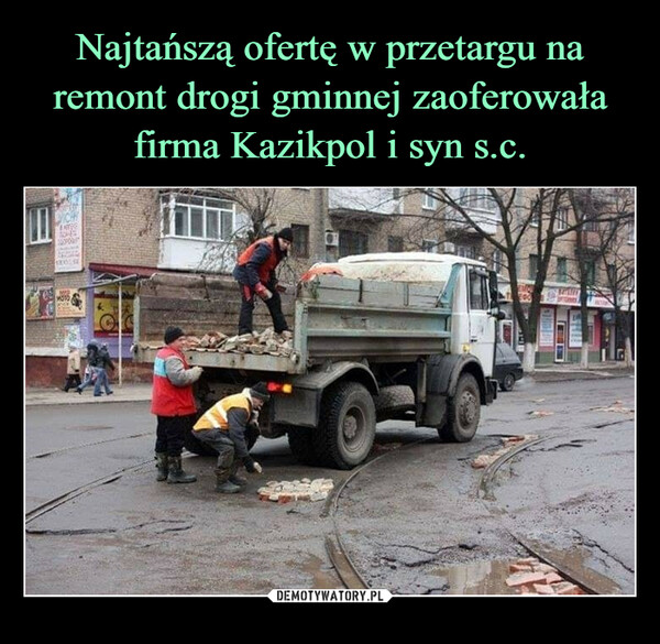 Najtańszą ofertę w przetargu na remont drogi gminnej zaoferowała firma Kazikpol i syn s.c.
