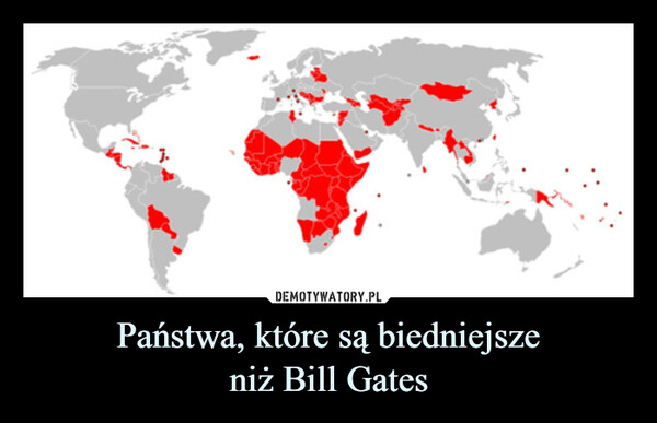Państwa, które są biedniejszeniż Bill Gates –  