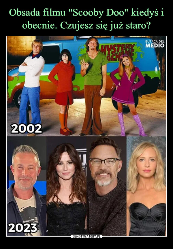 Obsada filmu "Scooby Doo" kiedyś i obecnie. Czujesz się już staro?